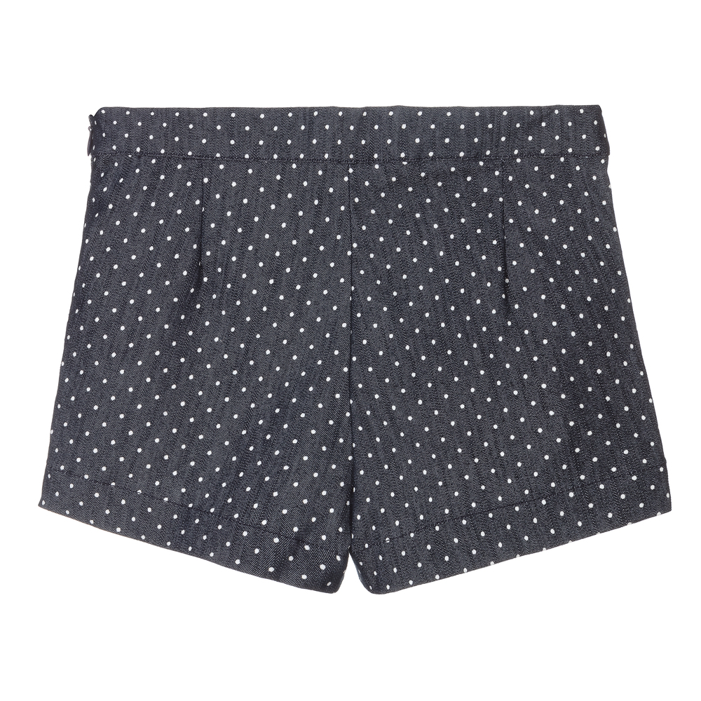 Dr. Kid-Girls Blue Cotton Shorts | Childrensalon Outlet