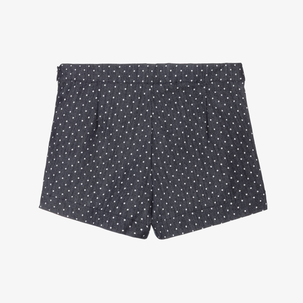 Dr. Kid-Girls Blue Cotton Shorts | Childrensalon Outlet