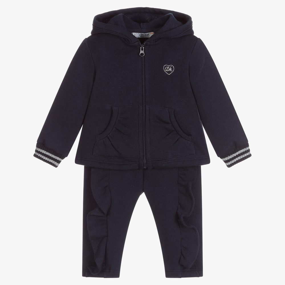 Dr. Kid-Girls Blue Cotton Tracksuit | Childrensalon Outlet