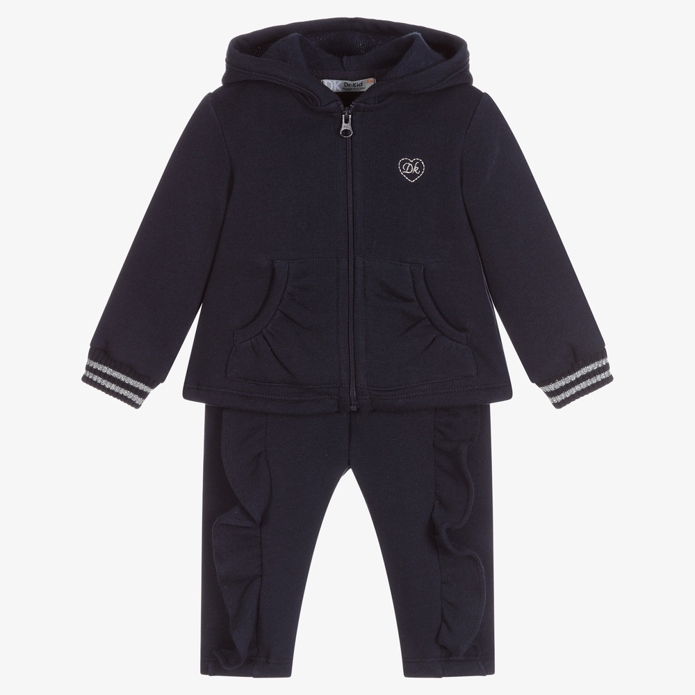 Dr. Kid - Girls Blue Cotton Tracksuit | Childrensalon