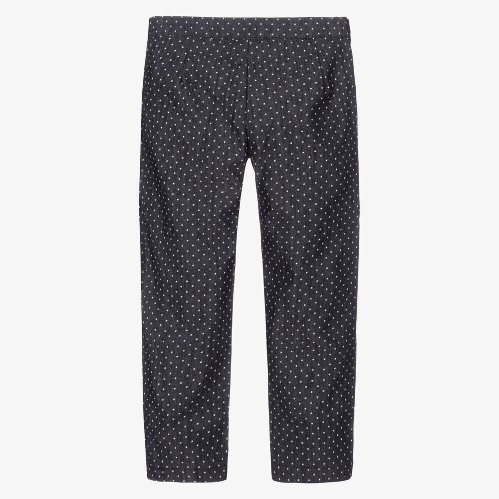Dr. Kid-Girls Blue Cotton Trousers | Childrensalon Outlet