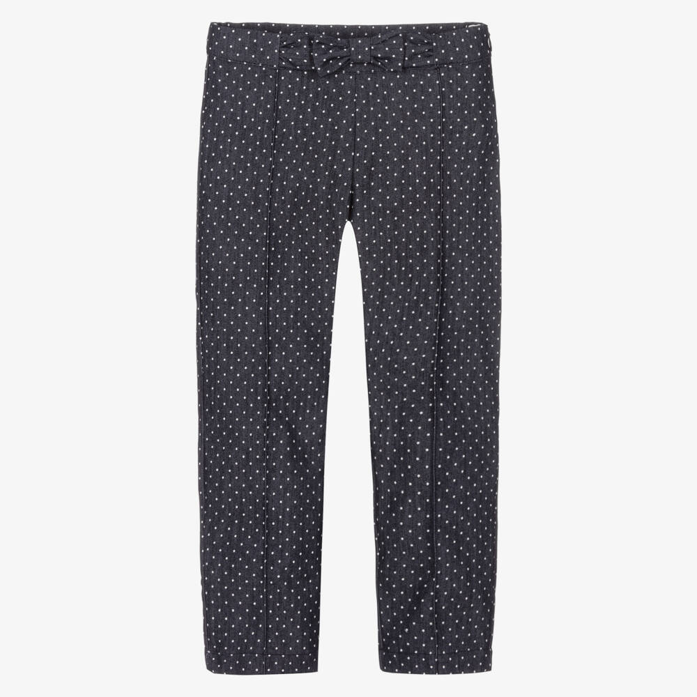 Dr. Kid-Girls Blue Cotton Trousers | Childrensalon Outlet