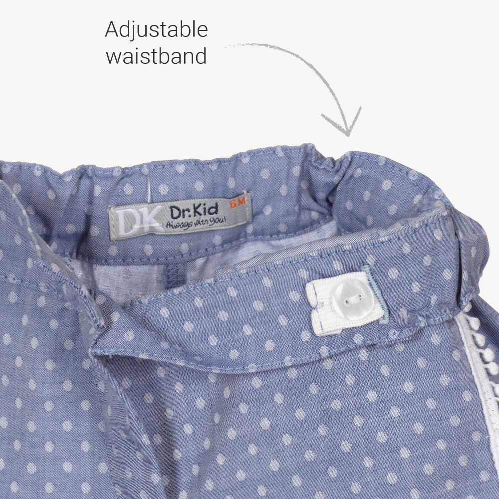 Dr. Kid-شورت قطن لون أزرق للبنات | Childrensalon Outlet