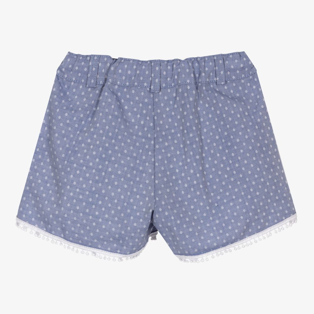 Dr. Kid-شورت قطن لون أزرق للبنات | Childrensalon Outlet