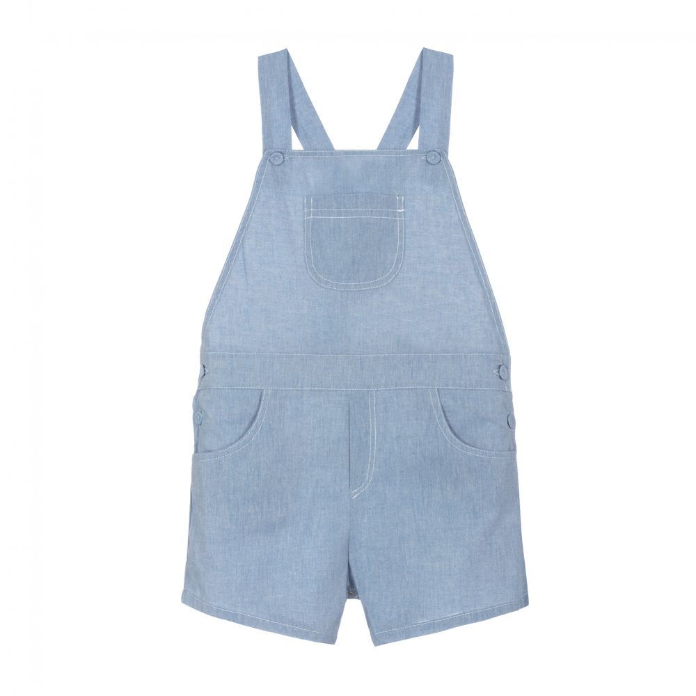 Dr. Kid - Girls Blue Dungaree Shorts | Childrensalon