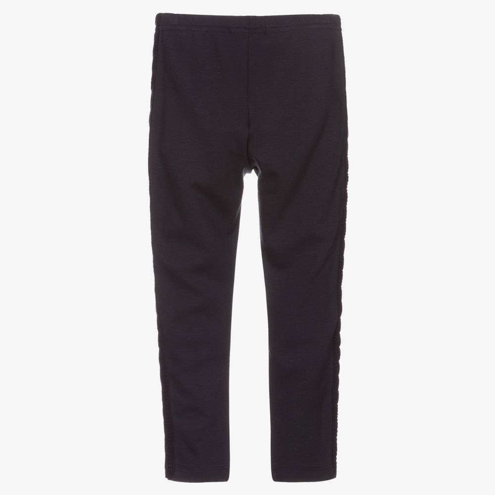 Dr. Kid-Girls Blue Jersey Leggings | Childrensalon Outlet