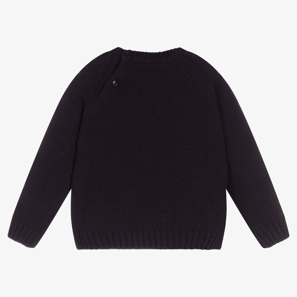 Dr. Kid-Girls Blue Knitted Sweater | Childrensalon Outlet