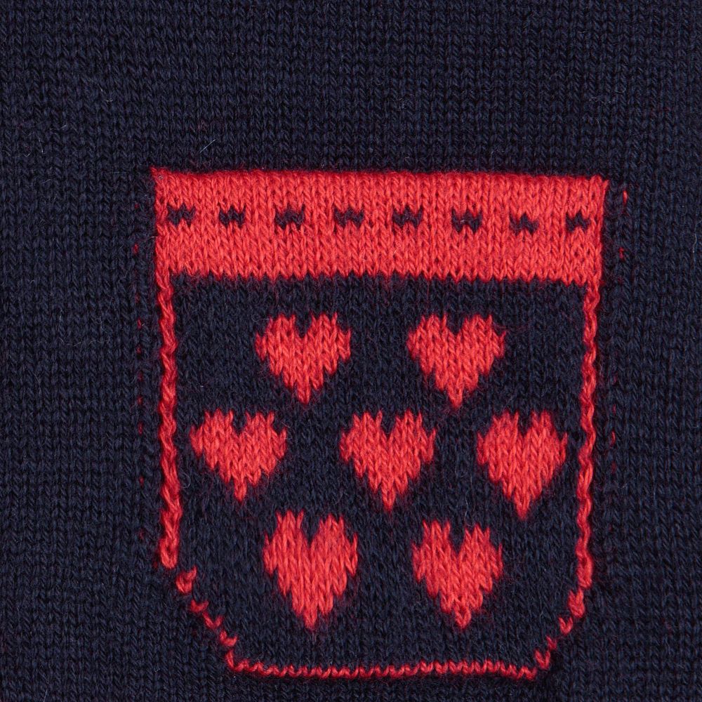 Dr. Kid-Girls Blue & Red Cardigan | Childrensalon Outlet