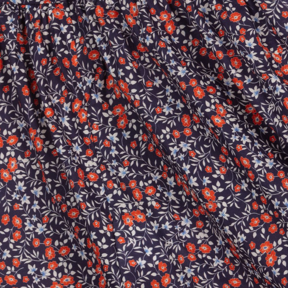 Dr. Kid-Girls Blue & Red Floral Dress | Childrensalon Outlet