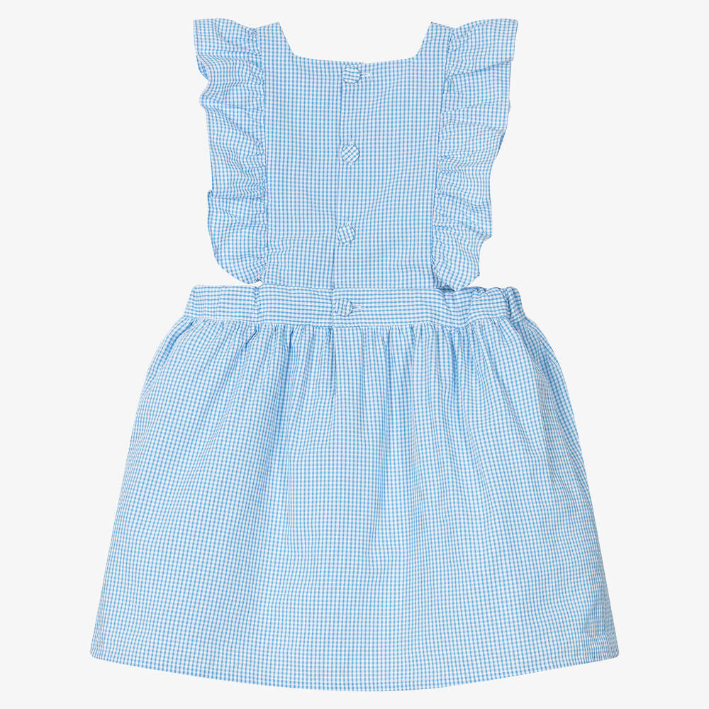 Dr. Kid-Бело-голубое платье в мелкую клетку | Childrensalon Outlet