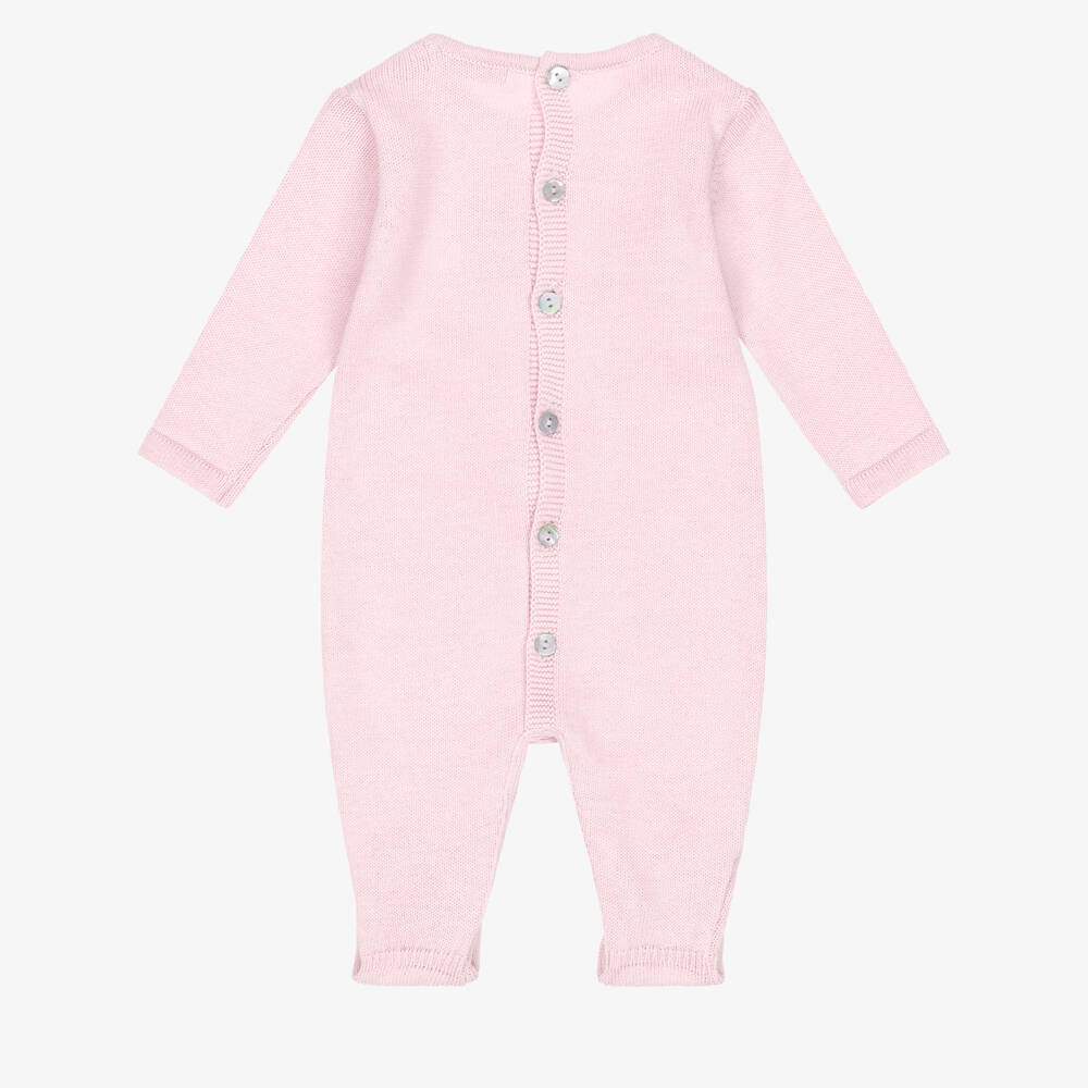 Dr. Kid-Girls' Blush Bunny Knit Romper | Childrensalon Outlet