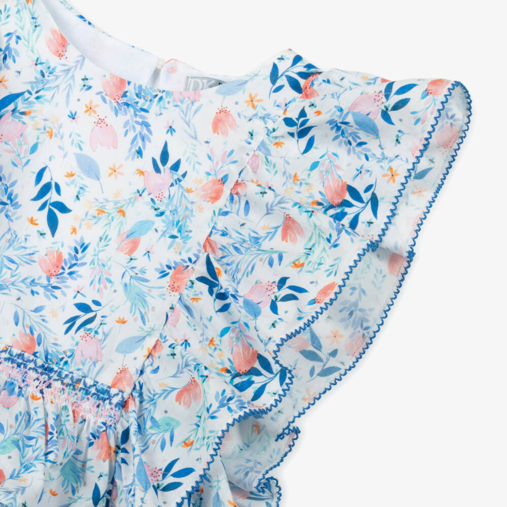 Dr. Kid-Girls Delicate Blue Blossom Blouse | Childrensalon Outlet