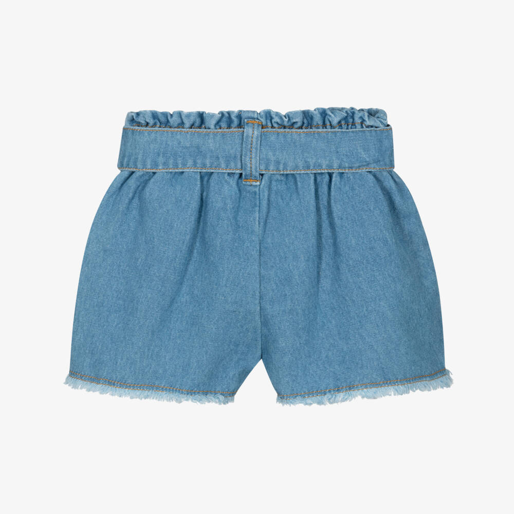 Dr. Kid-Girls Distinctive Blue Denim Shorts | Childrensalon Outlet