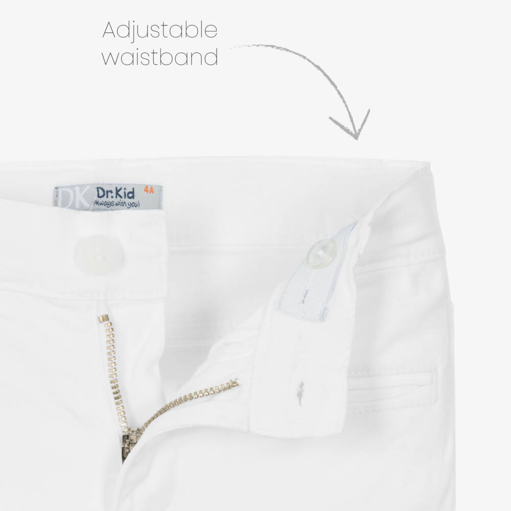 Dr. Kid-Элегантные белые брюки стрейч для девочек | Childrensalon Outlet