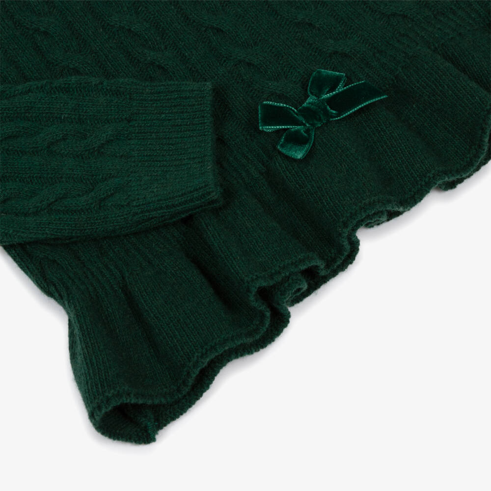 Dr. Kid-Свитер из шерстяной смеси изумрудный для девочек | Childrensalon Outlet