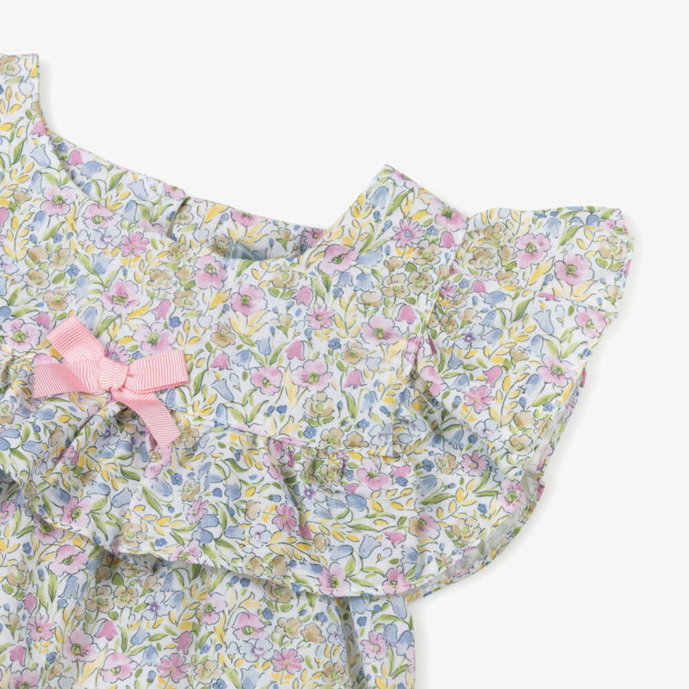 Dr. Kid-Хлопковый топ с цветочным принтом в пастельных тонах для девочек | Childrensalon Outlet