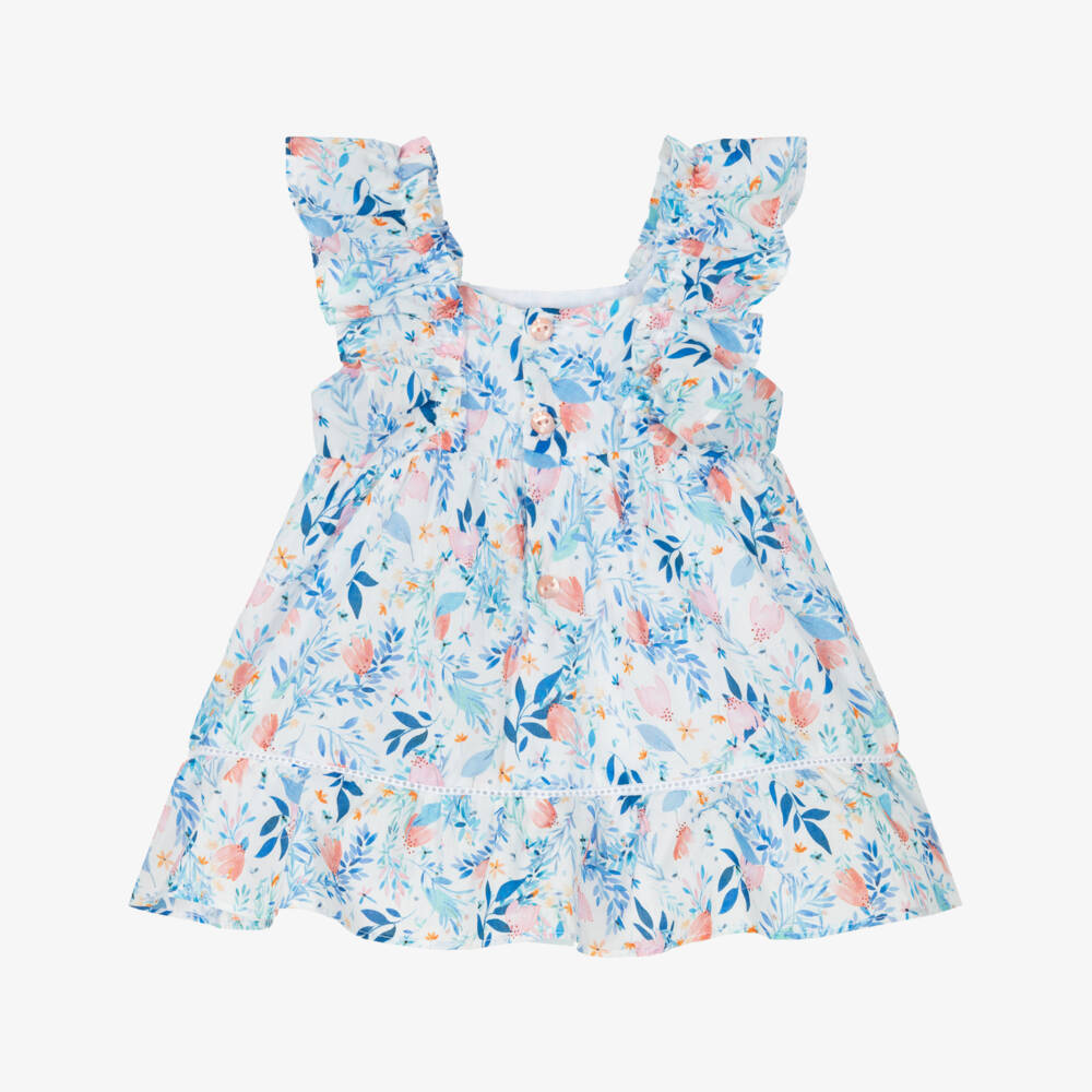 Dr. Kid-فستان قطن مزخرف بالزهور للبنات | Childrensalon Outlet