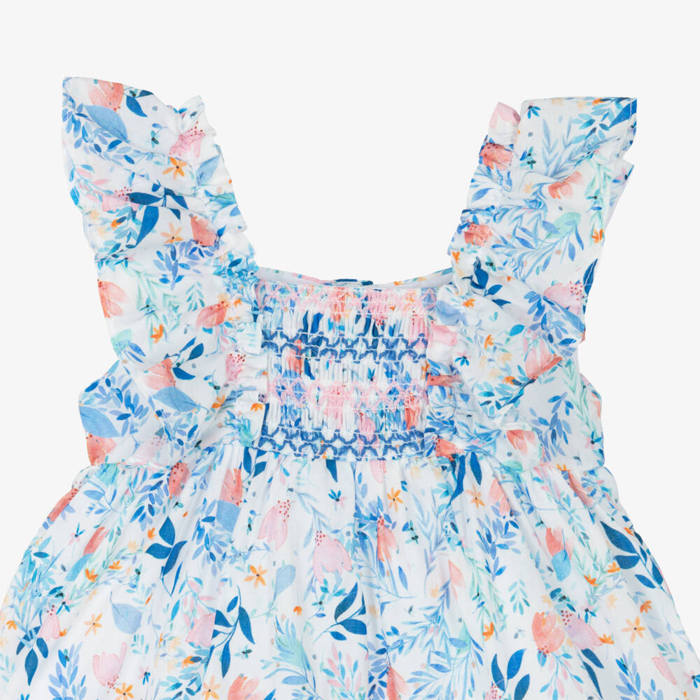 Dr. Kid-فستان قطن مزخرف بالزهور للبنات | Childrensalon Outlet