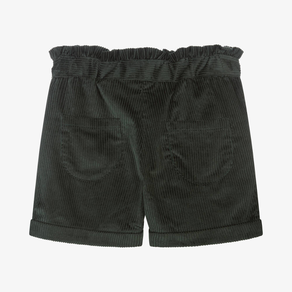 Dr. Kid-Girls Green Corduroy Shorts | Childrensalon Outlet