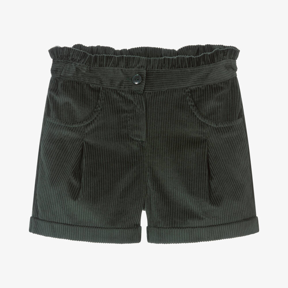 Dr. Kid - Grüne Cord-Shorts für Mädchen | Childrensalon