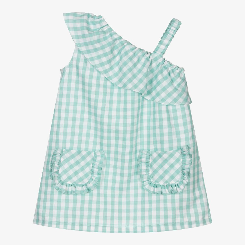 Dr. Kid - Grünes Kleid mit Vichykaros (M) | Childrensalon