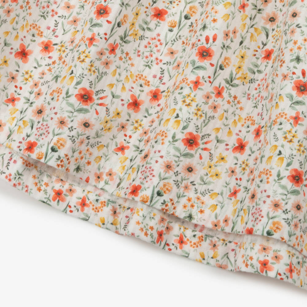 Dr. Kid-Girls Ivory Blossom Pattern Dress | Childrensalon Outlet