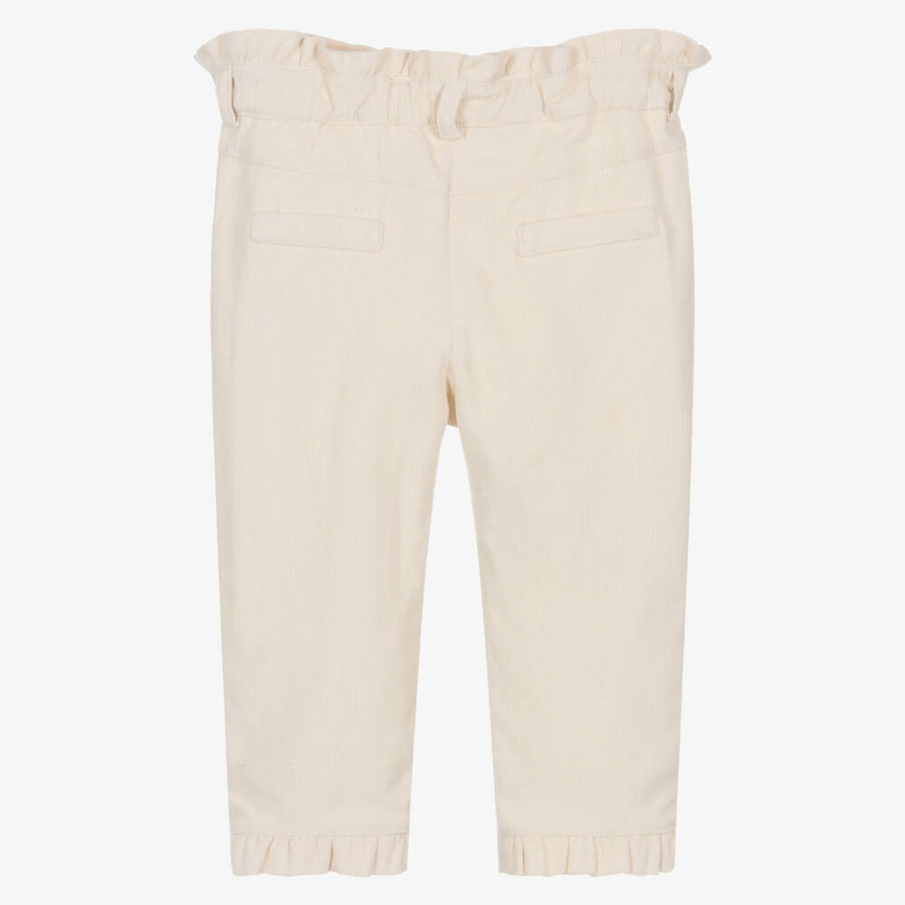 Dr. Kid-بنطلون مخمل عاجي ناعم للبنات | Childrensalon Outlet