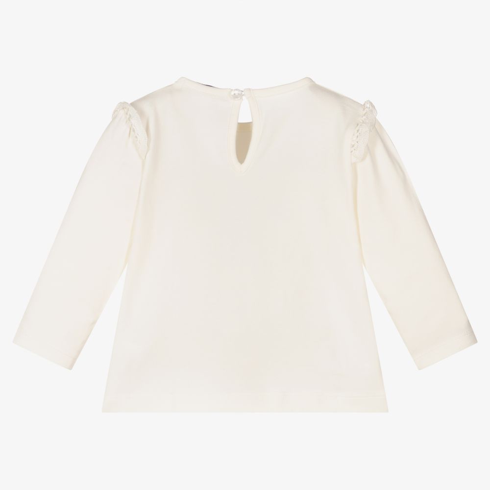 Dr. Kid-Girls Ivory Cotton Top | Childrensalon Outlet