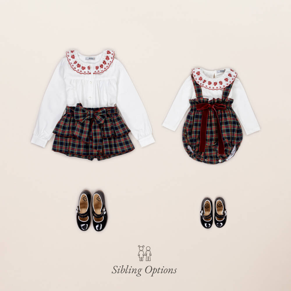 Dr. Kid-Girls Ivory Floral Collar Top | Childrensalon Outlet