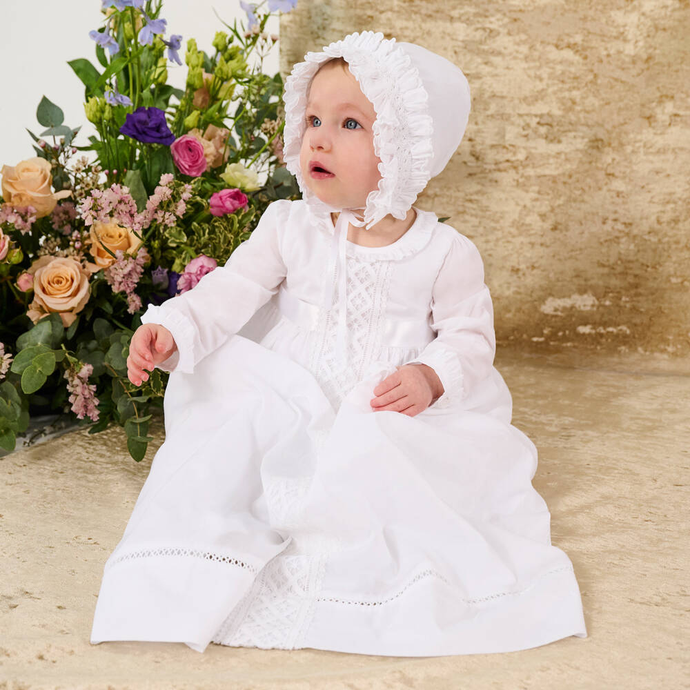 Dr. Kid-Girls Ivory Lace & Ruffle Gown | Childrensalon Outlet