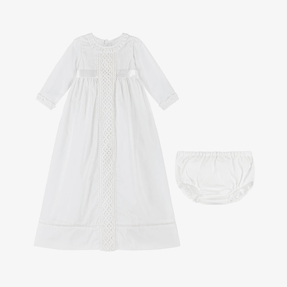Dr. Kid-Girls Ivory Lace & Ruffle Gown | Childrensalon Outlet