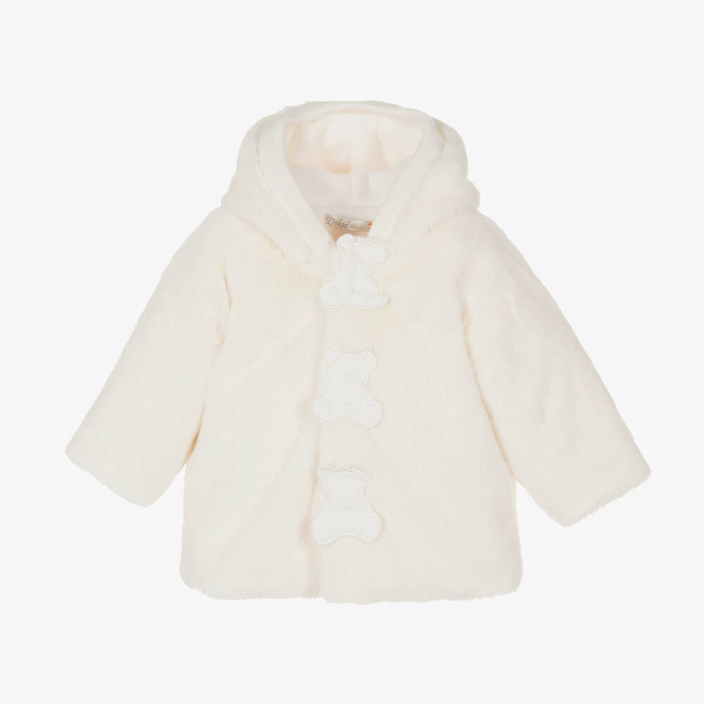 Dr. Kid-Girls Ivory Teddy Pram Jacket | Childrensalon Outlet