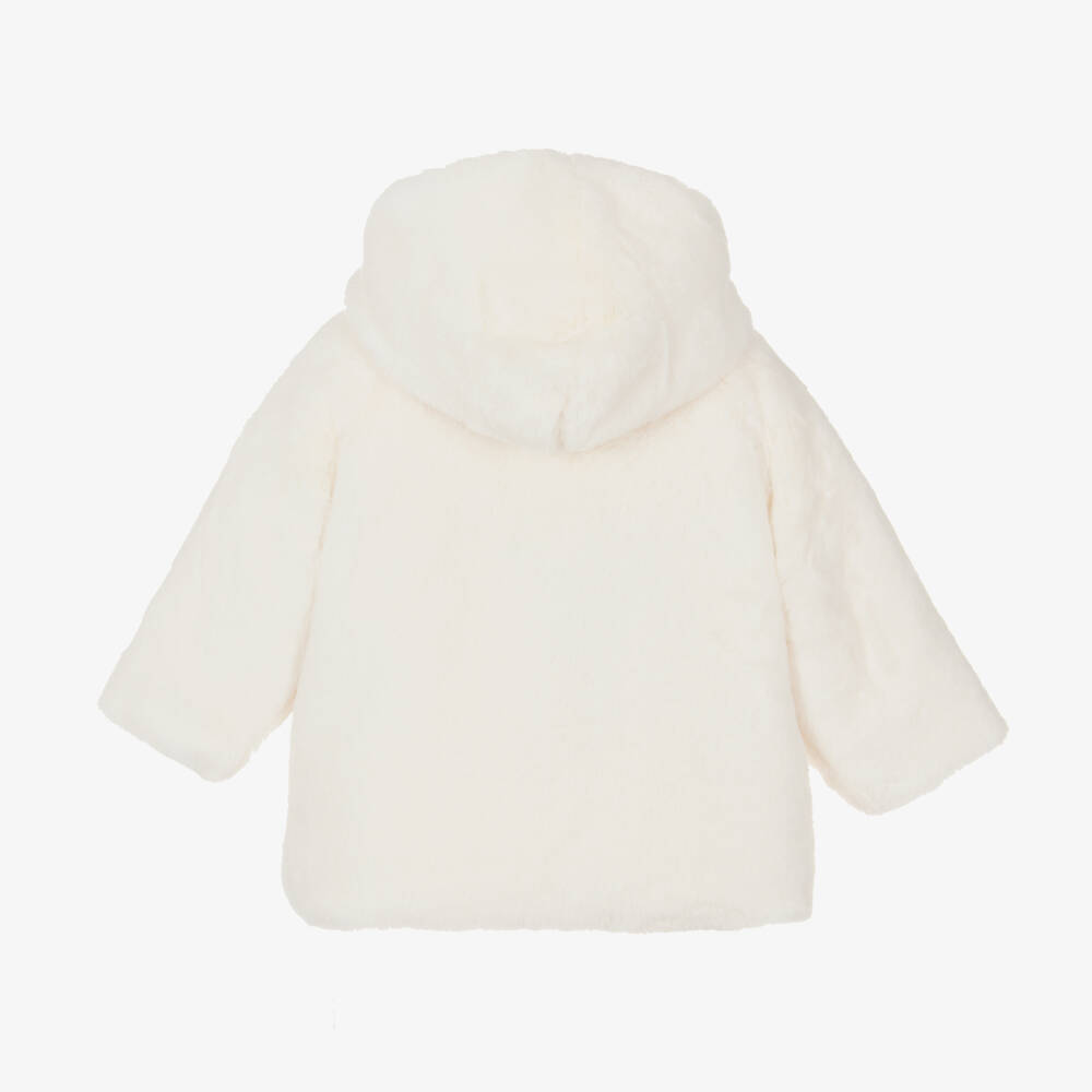 Dr. Kid-Girls Ivory Teddy Pram Jacket | Childrensalon Outlet