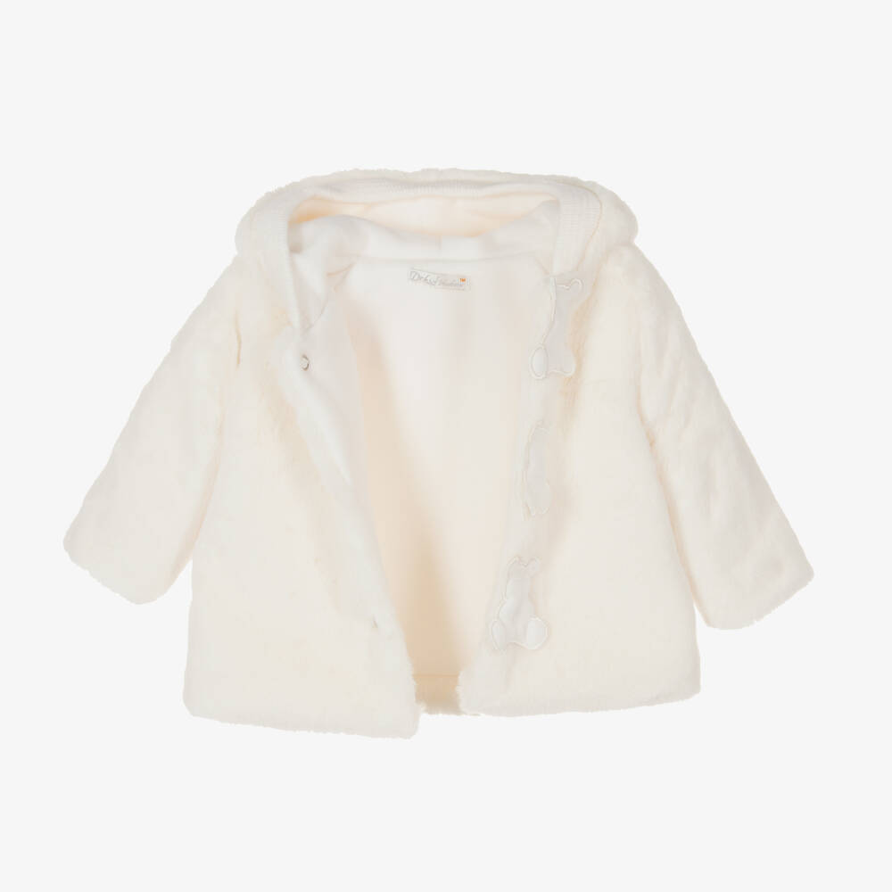 Dr. Kid-Girls Ivory Teddy Pram Jacket | Childrensalon Outlet