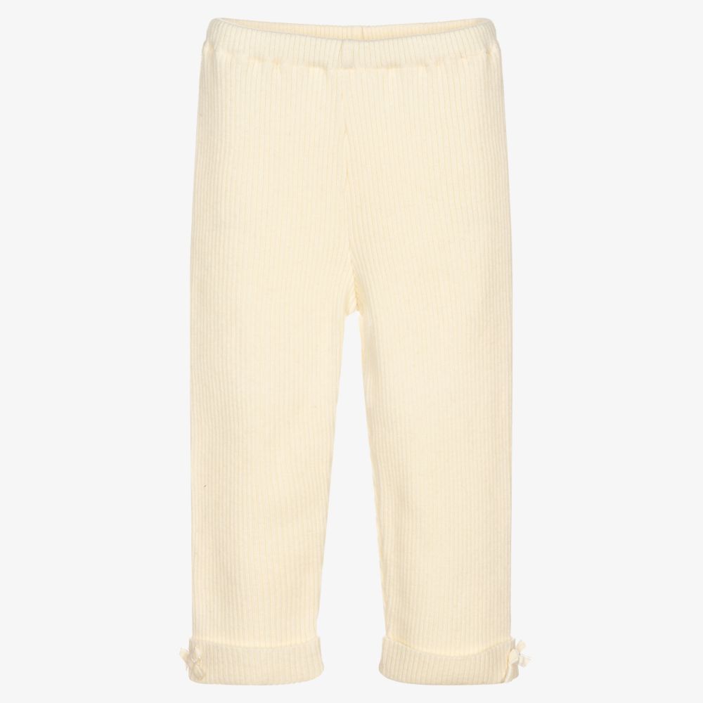 Dr. Kid-Girls Ivory Wool Blend Leggings | Childrensalon Outlet
