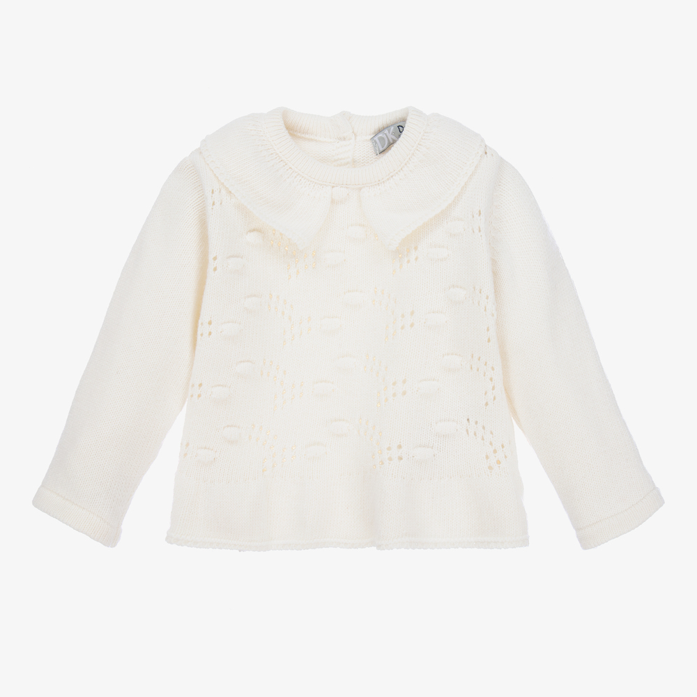 Dr. Kid-Girls Ivory Wool Sweater | Childrensalon Outlet