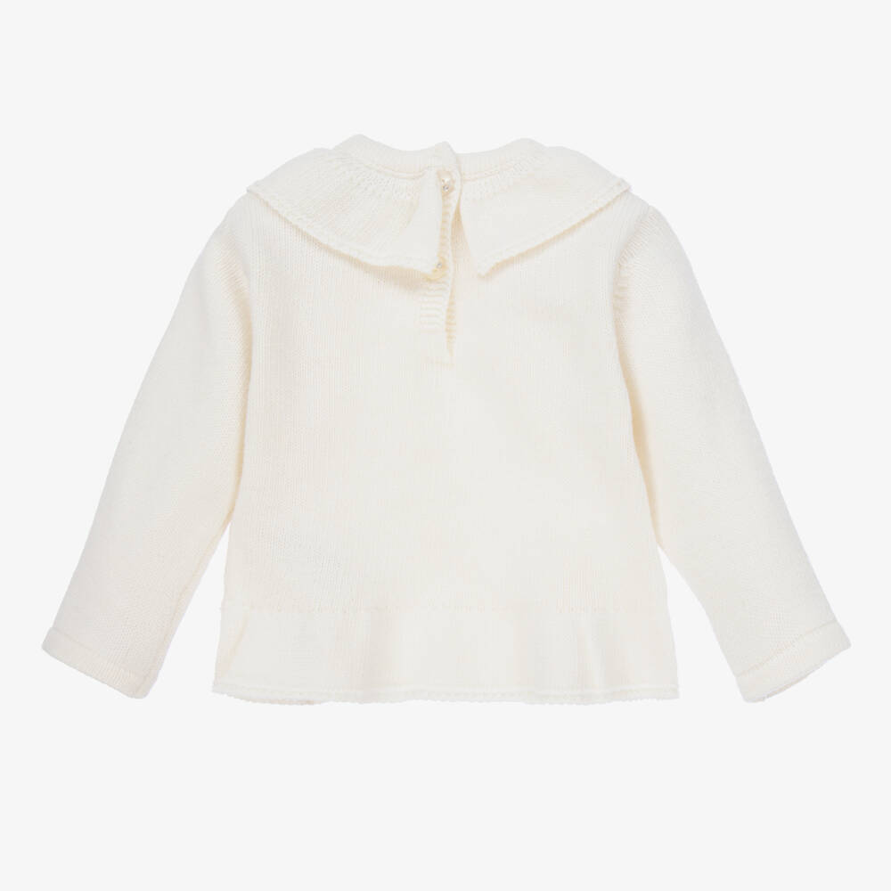 Dr. Kid-Girls Ivory Wool Sweater | Childrensalon Outlet
