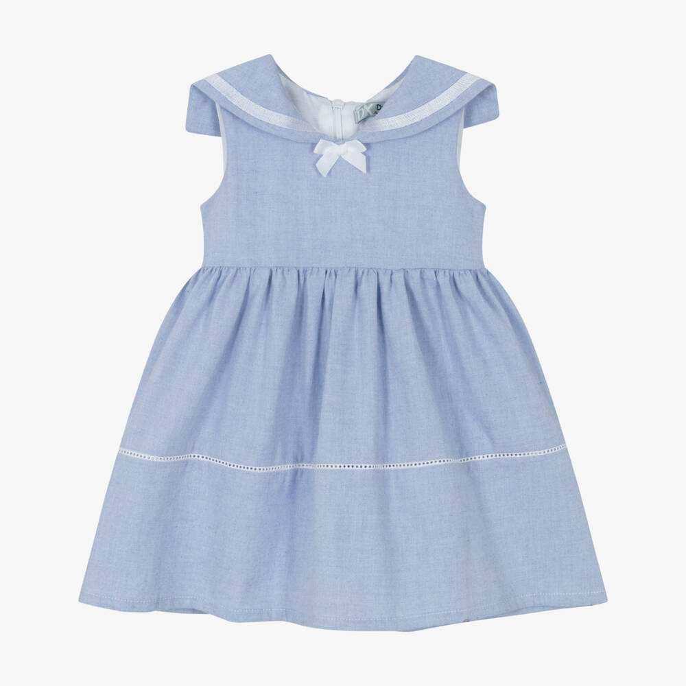Dr. Kid-Girls Nautical Blue Ribbon Dress | Childrensalon Outlet