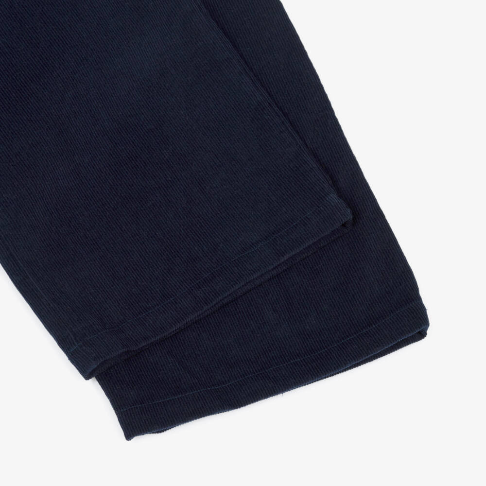 Dr. Kid-Girls Navy Blue Corduroy Trousers with Heart Pockets | Childrensalon Outlet
