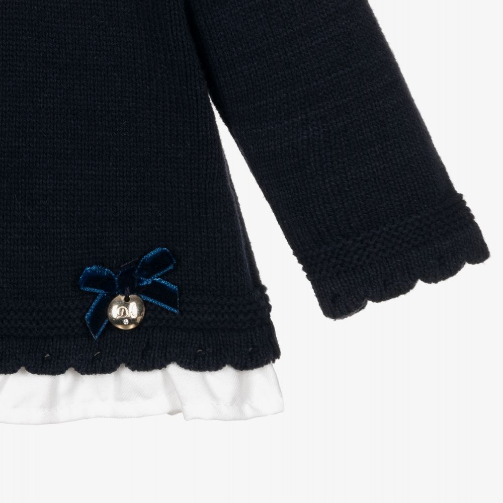 Dr. Kid-Girls Navy Blue Knitted Jumper | Childrensalon Outlet