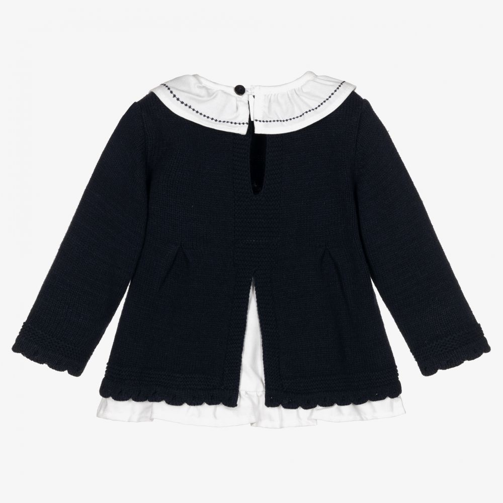 Dr. Kid-Girls Navy Blue Knitted Jumper | Childrensalon Outlet