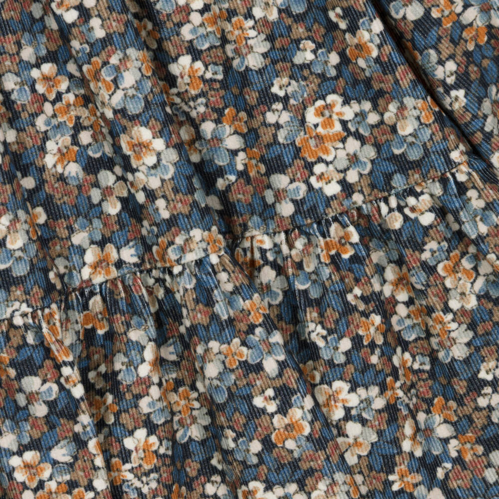 Dr. Kid-فستان نيدلكورد بطبعة ورود لون كحلي | Childrensalon Outlet