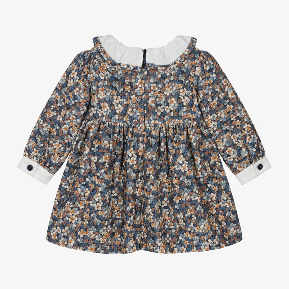 Dr. Kid-Girls Navy Floral Smocked Dress | Childrensalon Outlet