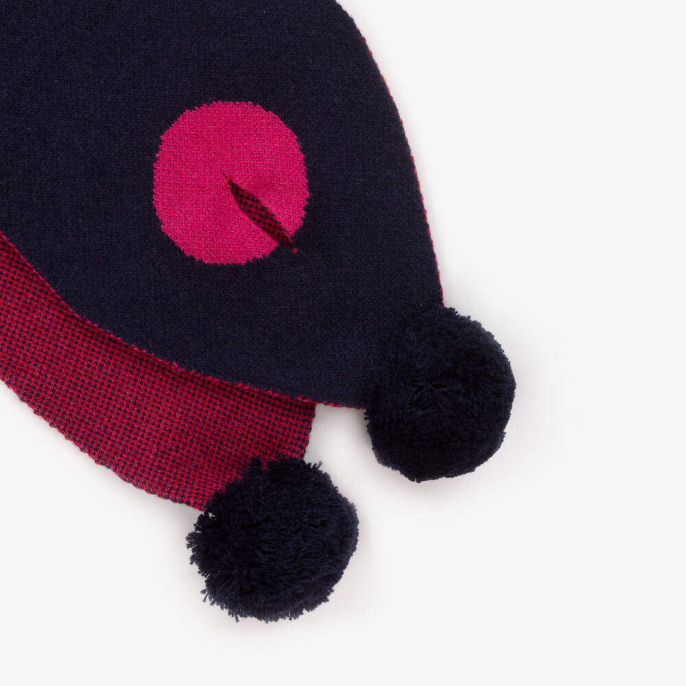 Dr. Kid-Girls Navy Knit Beret & Scarf Set | Childrensalon Outlet