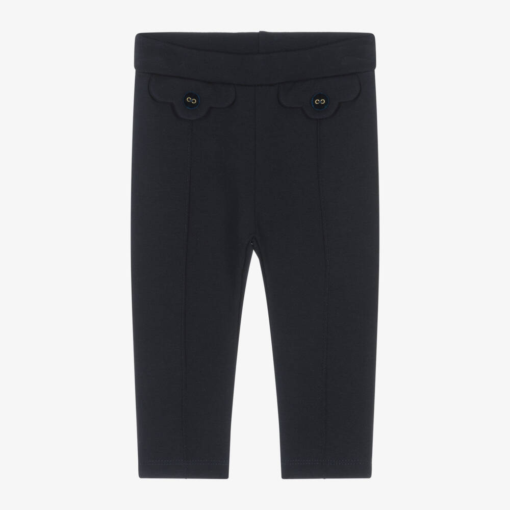 Dr. Kid-Girls Navy Milano Jersey Trousers | Childrensalon Outlet