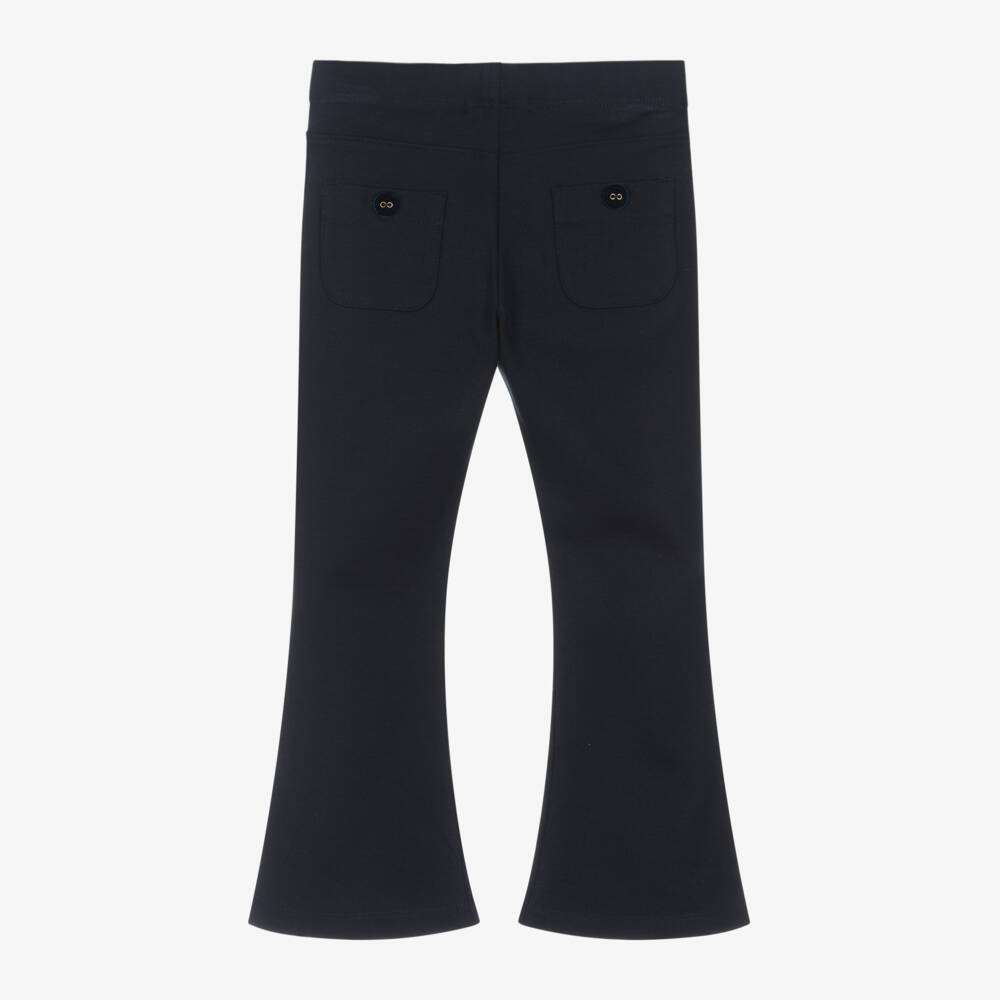 Dr. Kid-Girls Navy Wide-Leg Trousers | Childrensalon Outlet
