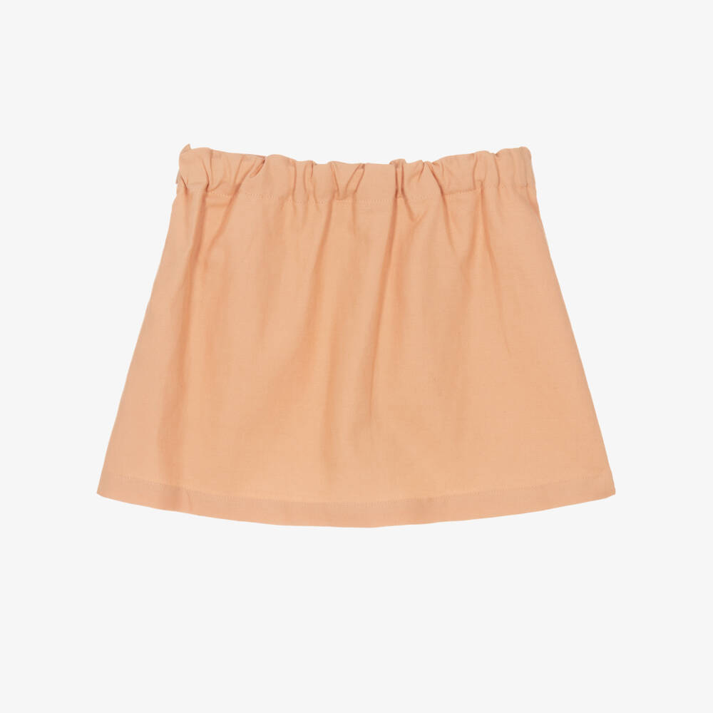Dr. Kid-Girls Pale Orange Skirt with Lace Trim | Childrensalon Outlet