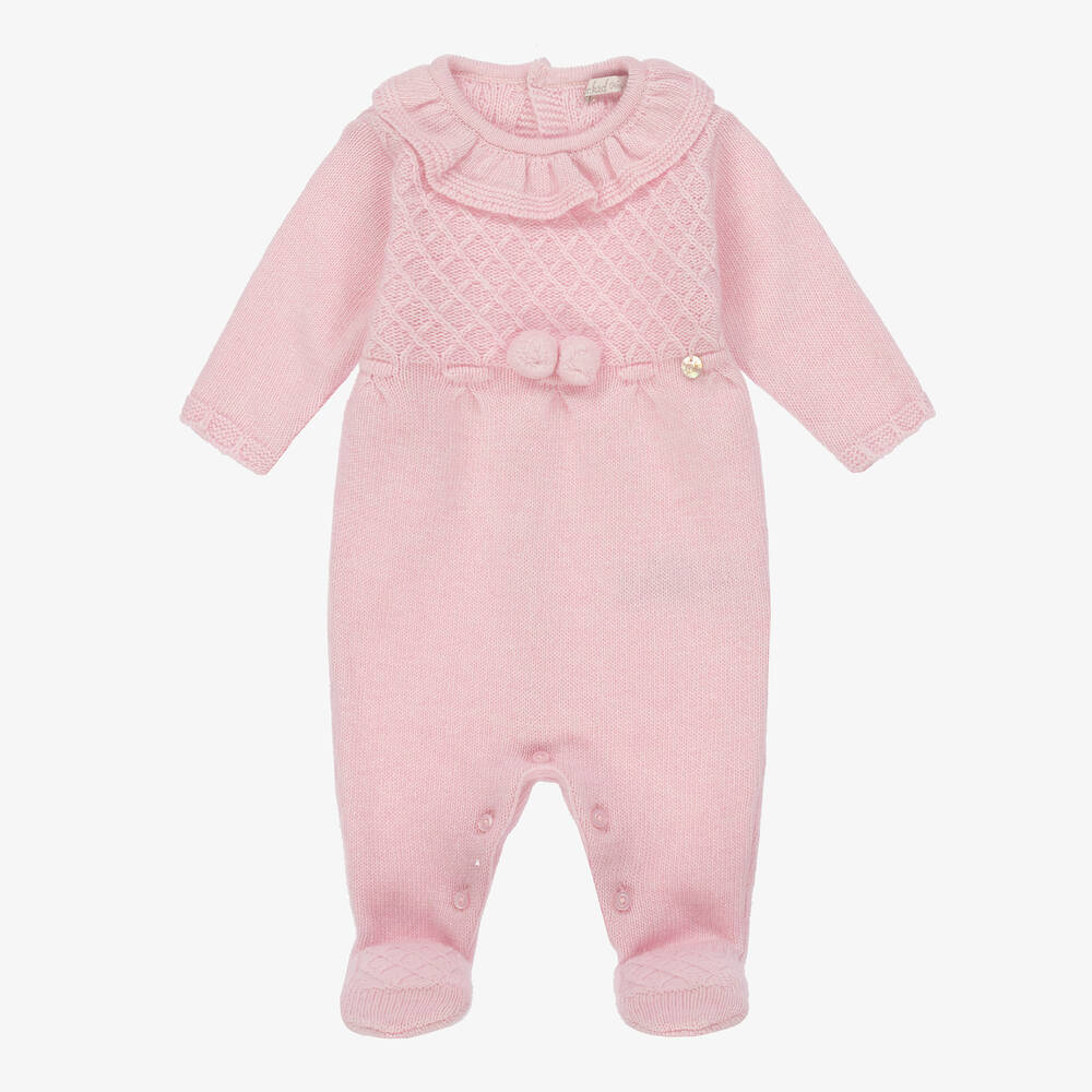 Dr. Kid-Розовый комбинезон из шерсти и кашемира | Childrensalon Outlet