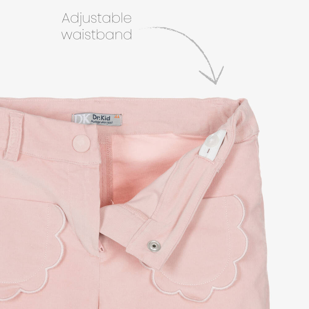 Dr. Kid-بنطلون بأرجل واسعة نيدلكورد لون زهري للبنات | Childrensalon Outlet