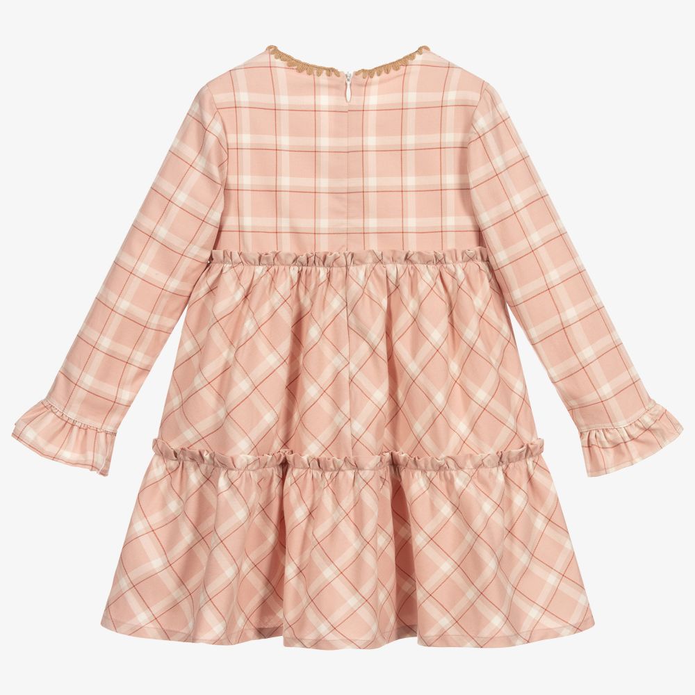 Dr. Kid-فستان قطن تويل كاروهات لون زهري | Childrensalon Outlet